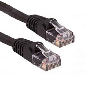 7ft Cat5e 350 MHz UTP Ethernet Flat Patch Cable, Black
