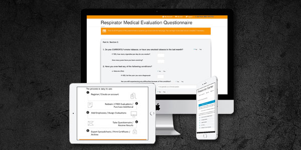 Respirator medical evaluation questionnarie site and app